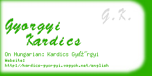 gyorgyi kardics business card